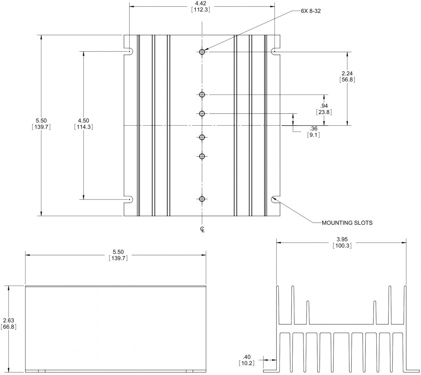 גוף קירור לממסר מצב מוצק CRYDOM SSR HS072